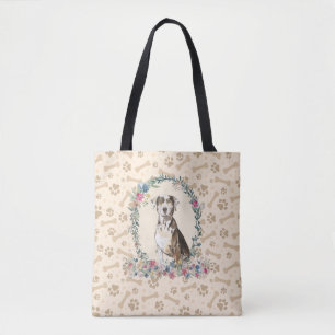 Katahoula Leopard Dog Paw Print & Dog Bone Niedlic Tasche
