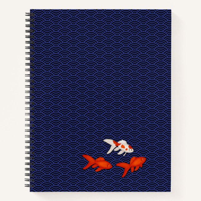 Katakana & Goldfish Personalisiert Japanischer Stu Notizbuch (Vorderseite)