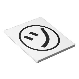 Katakana ㋡ Tsu Kana lächelndes Emoji/Emoticon Notizblock