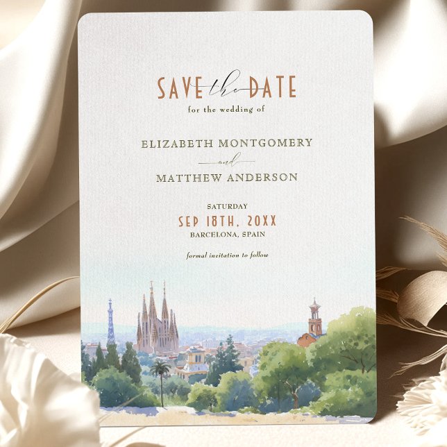 Katalanische Charm Barcelona Rett-the-Date-Einladu Einladung (Von Creator hochgeladen)