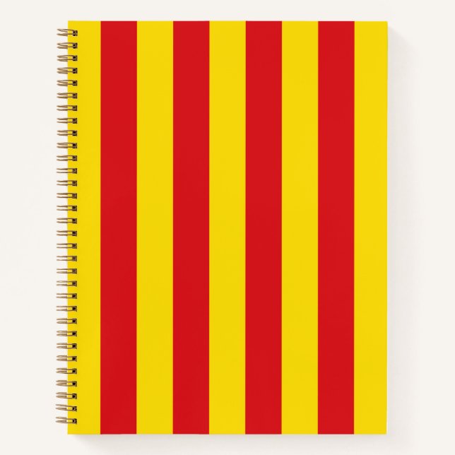 Katalanische Flagge (Katalonien) Notizbuch (Vorderseite)