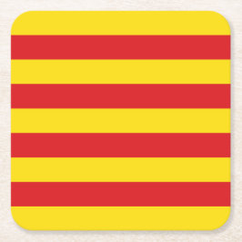 Katalanische Flagge (Katalonien) Rechteckiger Pappuntersetzer