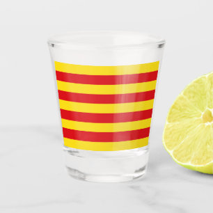 Katalanische Flagge (Katalonien) Schnapsglas