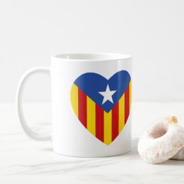 Katalanische Flaggenherz Kaffeetasse