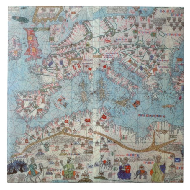 Katalanischer Atlas: Sonderkommando von Nordafrika Fliese (Vorderseite)