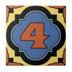 Katalina Island Number Address Tile 4 Fliese