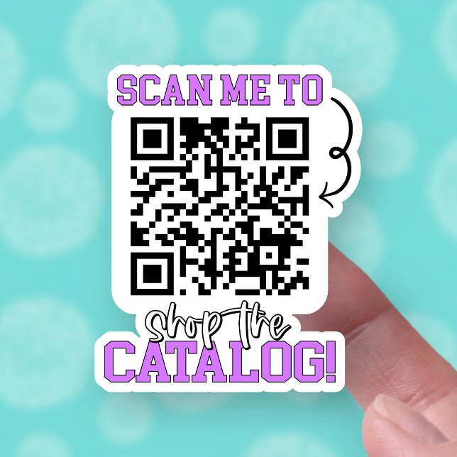Katalog Lila QR Code für kleine Unternehmen kaufen Aufkleber (Von Creator hochgeladen)