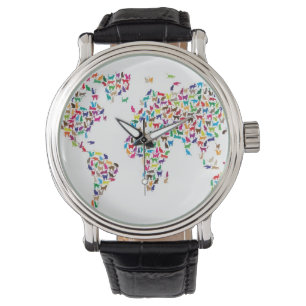 Katalogkarte der Weltkarte Armbanduhr