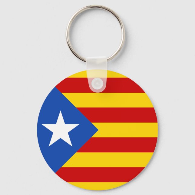 Katalonien Estrellada Flag Schlüsselanhänger (Vorderseite)
