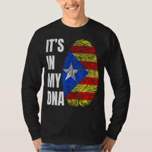 Katalonien Fingerprint DNA Biometrie Flag Estelada T-Shirt