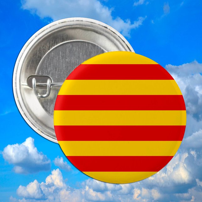 Katalonien Flag & Katalan - La Senyera Modeerschei Button (Von Creator hochgeladen)