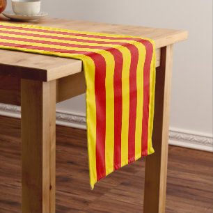 Katalonien Flag & Katalan - La Senyera /Zimmerdeko Kurzer Tischläufer