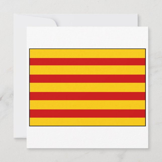 Katalonien - Flagge Spanien Einladung (Vorderseite)