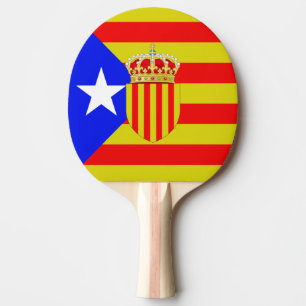 Katalonien-Flagge Tischtennis Schläger