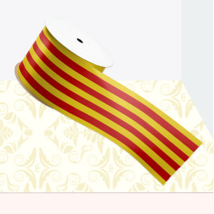 Katalonien Flaggenband, katalanische Mode /La Seny Satinband