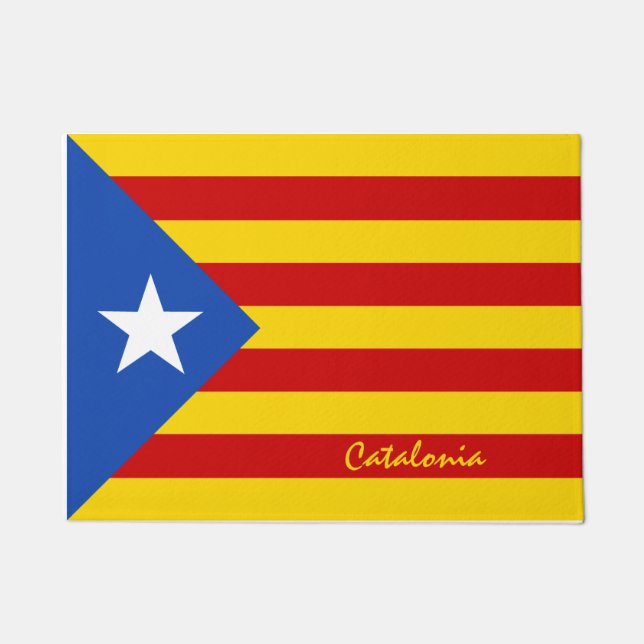Katalonienflagge und Katalanisch - La Senyera Este Fußmatte (Vorderseite)