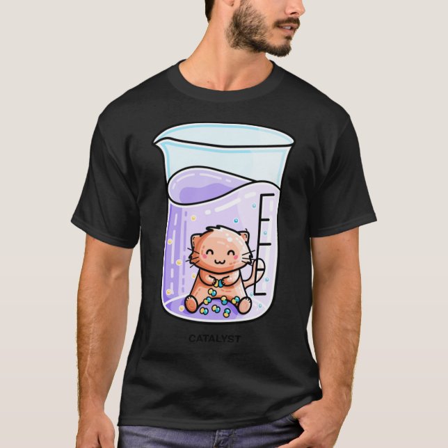 Katalyst Cute Chemistry Cat Pun Classic T-Shirt (Vorderseite)