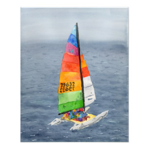 Katamaran-Segelboot-Fotografie-Wandkunst-Druck Fotodruck