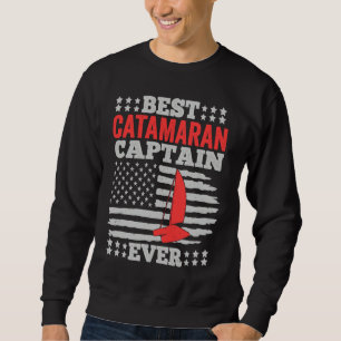 Katamaran-Segelsche Kapitän Segler Bester Katamara Sweatshirt