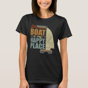 Katamaran Zwei Rümpfe Segelzitat Katamaran Kapitän T-Shirt