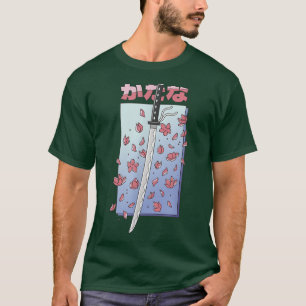 Katana Japanischer Anime Sakura Cherry Blossoms Sc T-Shirt