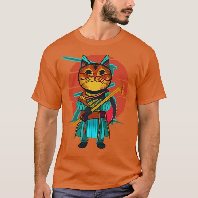 Katana-Katze T-Shirt (Vorderseite)