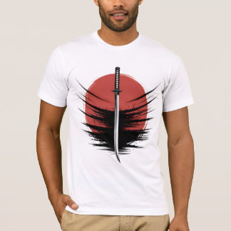 Katana-Schwert T-Shirt | Japanische aufgehende Son