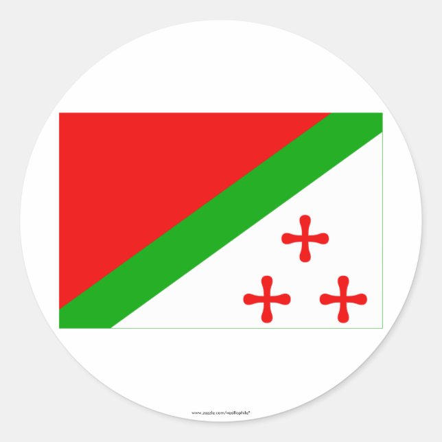 Katanga-Flagge (1960-1963) Runder Aufkleber (Vorderseite)