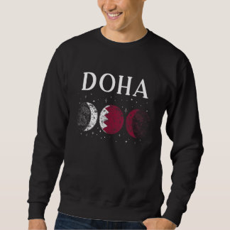 Katar Doha Mond Flagge 2 Sweatshirt