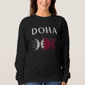 Katar Doha Mond Flagge 2 Sweatshirt