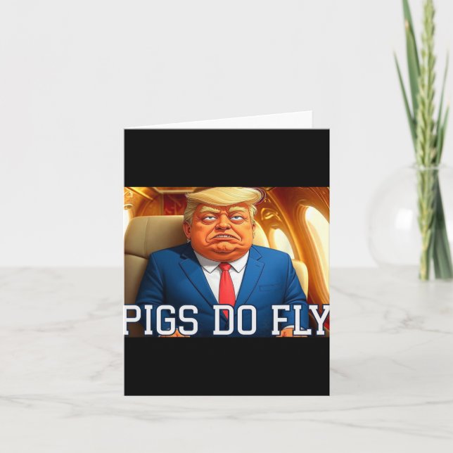 Katar ein Lago gegen Trump Katar Flugzeug Schweine Karte (Vorderseite)