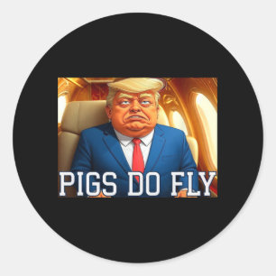 Katar ein Lago gegen Trump Katar Flugzeug Schweine Runder Aufkleber