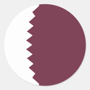 Katar Fisheye Flag Sticker