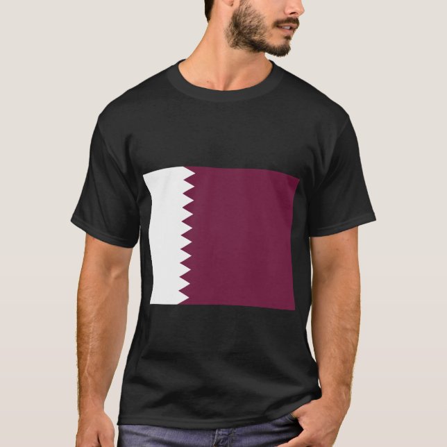 Katar-Flag ع ل م ق ط ر T-Shirt (Vorderseite)