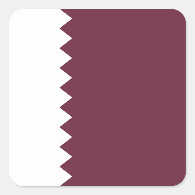 Katar-Flag-Aufkleber Quadratischer Aufkleber (Vorderseite)