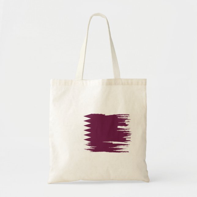 Katar Flag Brush Art Tragetasche (Vorne)
