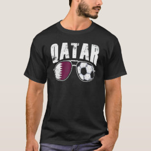Katar Flag Football Sonnenbrille Kataris Fan Fußba T-Shirt
