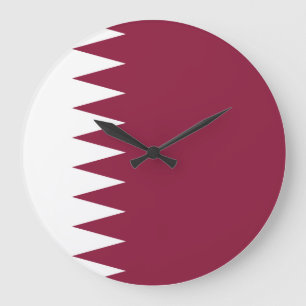 Katar-Flag Große Wanduhr