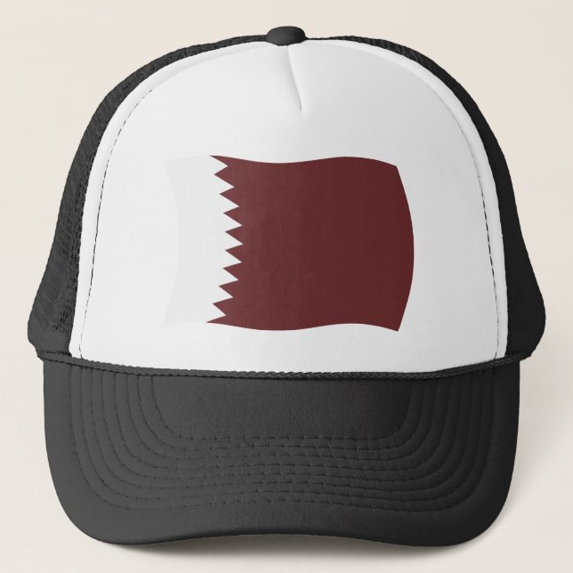 Katar Flag Hat Truckerkappe (Vorderseite)