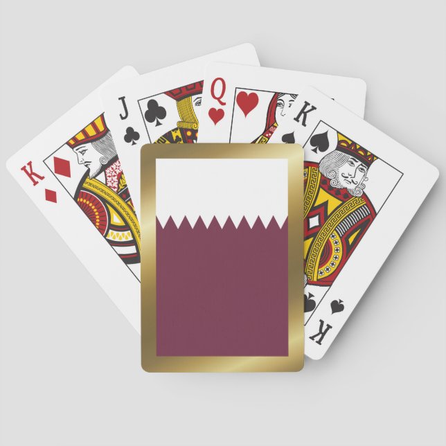 Katar Flag Playing Cards Spielkarten (Rückseite)