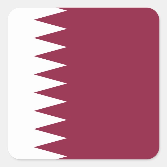 Katar-Flag Quadratischer Aufkleber (Vorderseite)