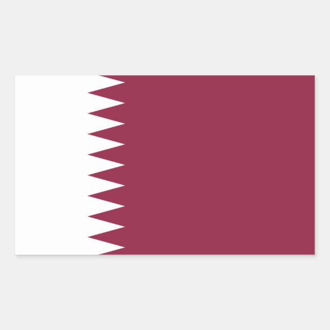 Katar-Flag Rechteckiger Aufkleber (Vorderseite)