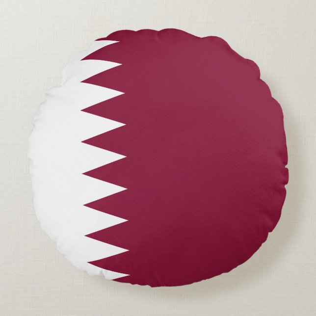 Katar-Flag Rundes Kissen (Vorderseite)