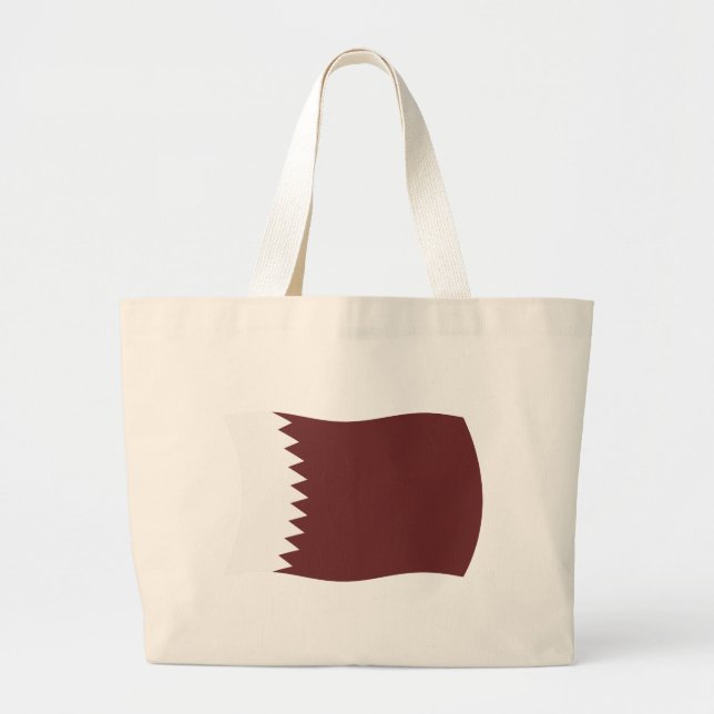 Katar Flag Tote Bag Jumbo Stoffbeutel (Vorne)