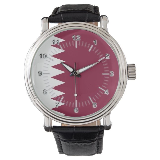 Katar-Flagge Armbanduhr (Vorderseite)