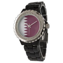 Katar-Flagge Armbanduhr