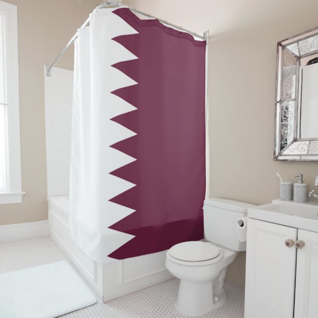 Katar-Flagge Duschvorhang (Beispiel)