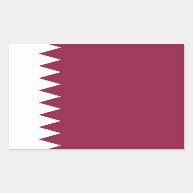 Katar-Flagge, Flagge Katars Rechteckiger Aufkleber (Vorderseite)
