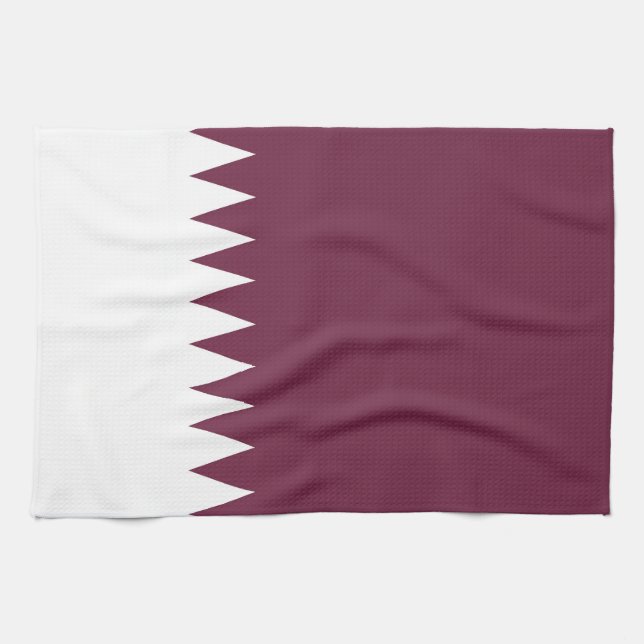 Katar-Flagge Geschirrtuch (Horizontal)