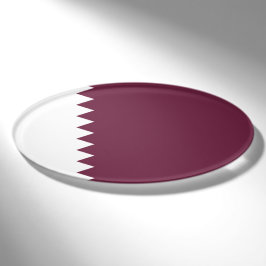 Katar-Flagge Namenschild
